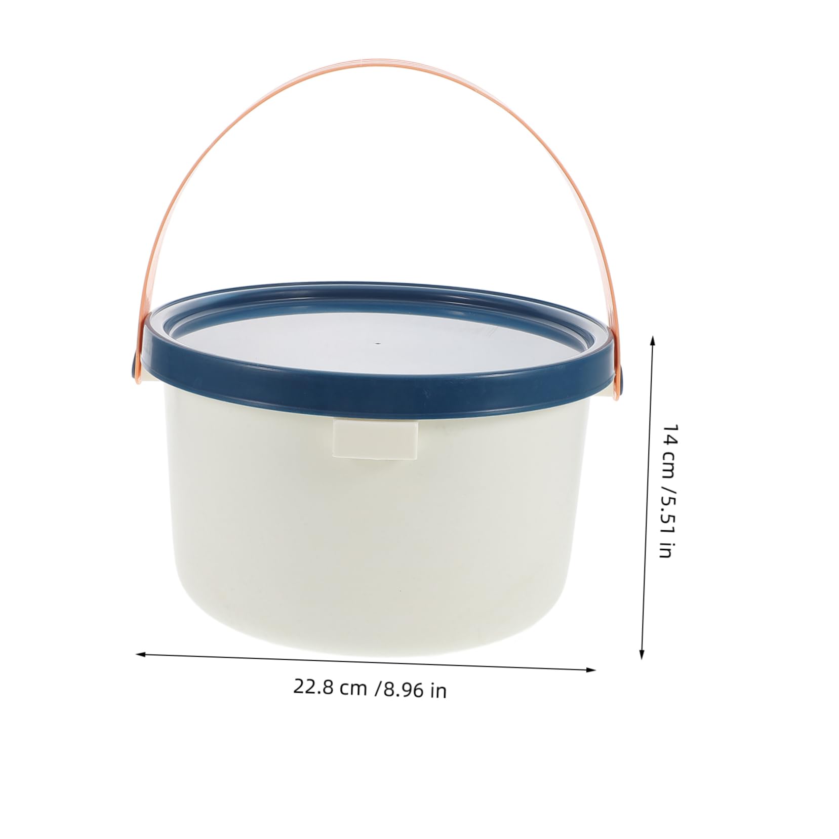 Zerodeko Secchio di Plastica con Coperchio Portatile con Manico, Grande Capacità, per Conservare Acqua e Pulire in Campeggio