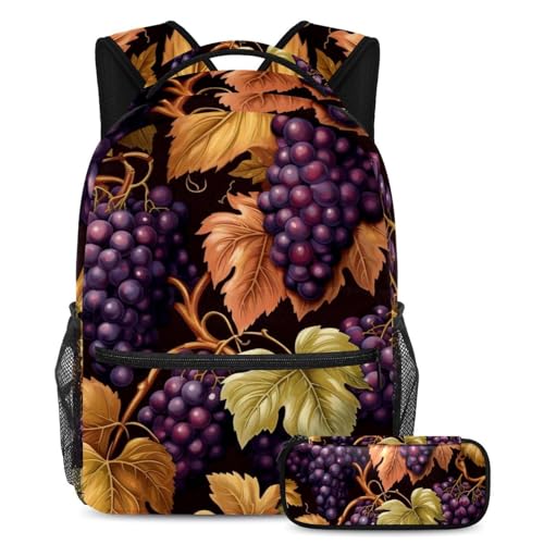 Sac à dos école Thanksgiving lot de 2 avec trousse multicolore pour élèves