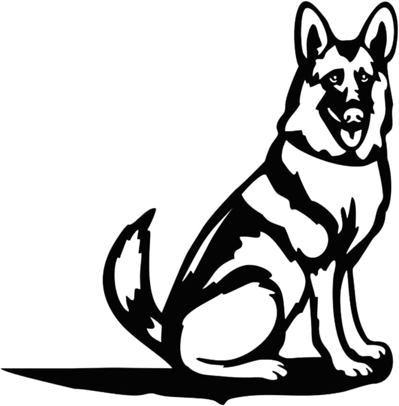 Adorable Dog Stake Decoration Yard Garden Outdoor Metal Art Dog Silhouette Decoration Steel Dogs Statue Adorable Ornament Gift (German Shepherd)-image-30