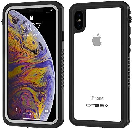 iPhone Xs Max Waterproof Case, OTBBA Protective Full Sealed Underwater Cover Rugged Dustproof Snowproof Shockproof Waterproof Phone Case for iPhone Xs Max (Clear)