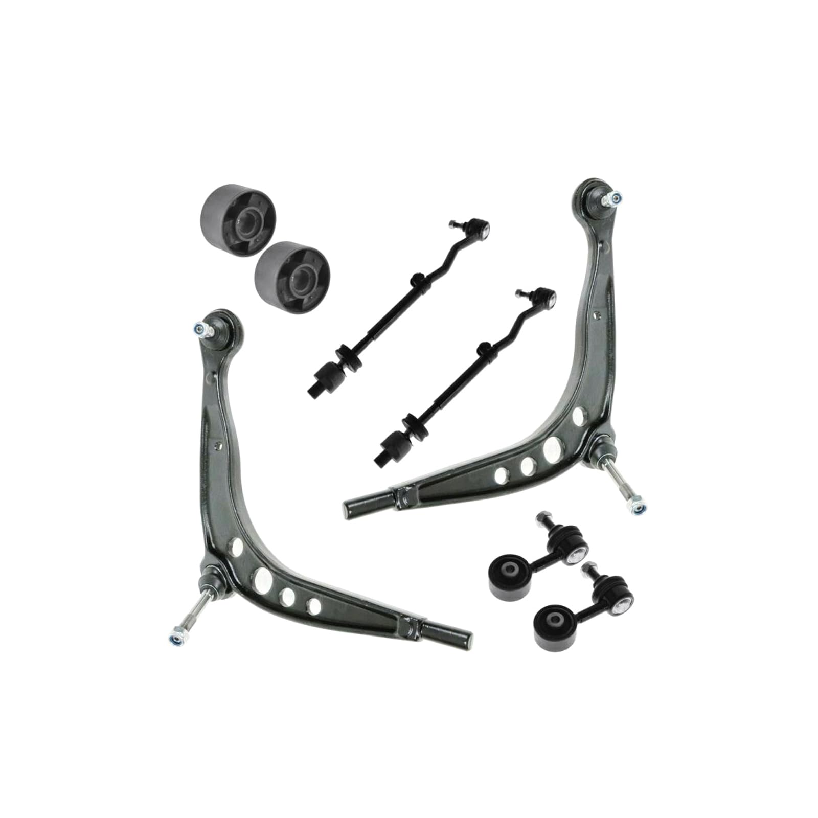 2pcs Suspension Kit Set Front Inner Outer Lower Side Sealed Tie Rod Control Arms Bushings Sway Bar Linkages E30 for BMW for 318IS for 325E for 325IS PSA59320 223-7107