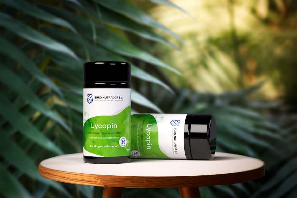 Euro Nutrador Lycopin 3% – 180 Kapseln | Hochdosiert mit 185 mg Tomatenextrakt pro Portion | Natürliches Lycopin aus Tomaten | Gentechnikfrei, glutenfrei & allergenfrei