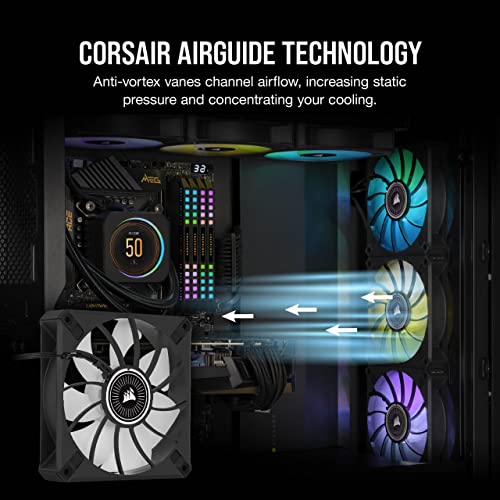 Corsair ML120 RGB ELITE 120mm Magnetic Levitation TRIPLE PACK, CO-9050113-WW - Image 4