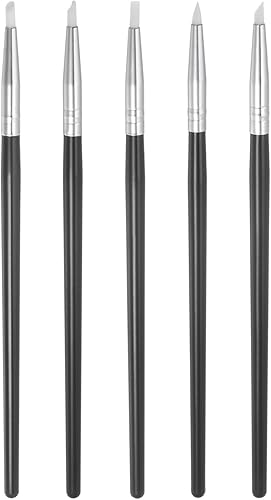 HARFINGTON Juego de 5 herramientas de escultura de arcilla, moldeador de arcilla para esculpir con punta de goma, herramienta de tallado para