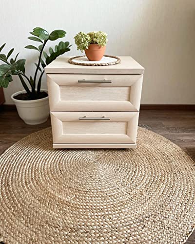 Image of Jute Braided Reversible Round Carpet (Multicolour, 60 cm)