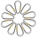 D-FantiX Mini Titanium D-Ring Locking Carabiner Keychain with Key Rings for Camping Hiking Outdoor EDC Gear Pack of 10