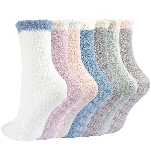 Image of Marchare Fuzzy Socks for Women Cozy Warm socks Fluffy Slipper Socks Soft For Sleeping 5-11