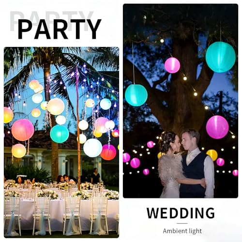 Image of 24 Pack Mini LED Lights for Paper Lanterns, Multicolor Hanging Lights | Waterproof, 36-Hour Battery Life, Battery Operated for Weddings, Camping, Christmas, Parties, Balloons & Lanterns