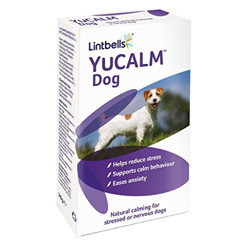 Lintbells YuCALM for Dogs, Natural Calming Supplement for Stressed or Nervous Dogs, 30 Tablets