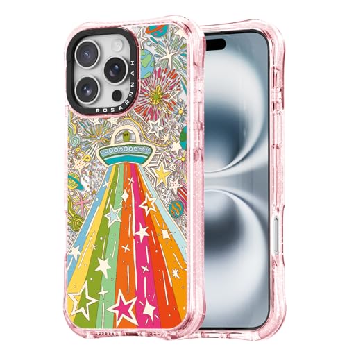 Rosarnnah for iPhone 16 Pro Case Aesthetic Pink, ET Alien