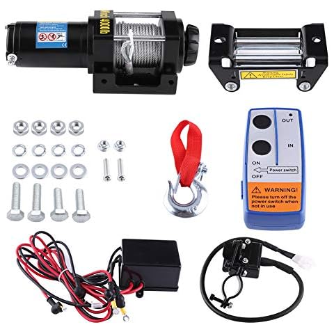 Kit de cabrestante eléctrico YUMILI - 4000lbs 12V con control remoto Cover