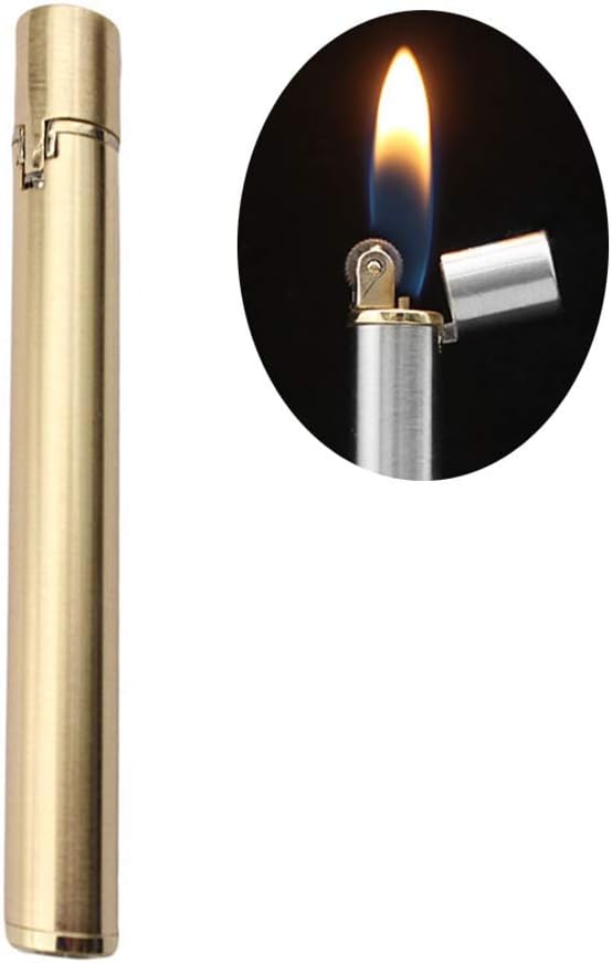 (Without Butane) Metal Lighter Slim Soft Flame Women's Exclusive Lighter Gift