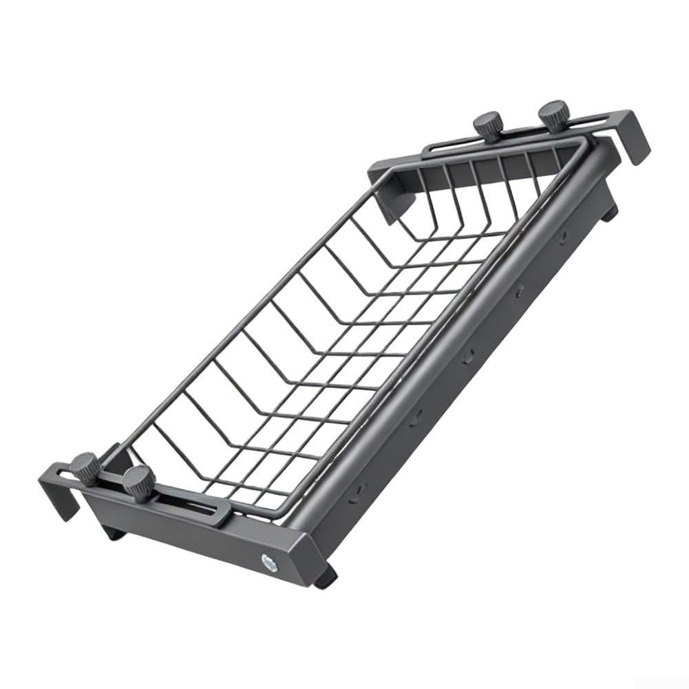 Scaffale regolabile per termosifone per asciugare i vestiti, in lega di alluminio, resistente, con larghezza espandibile, adatto per davanzale e ringhiere, grigio, 40 x 26 cm (60 cm)