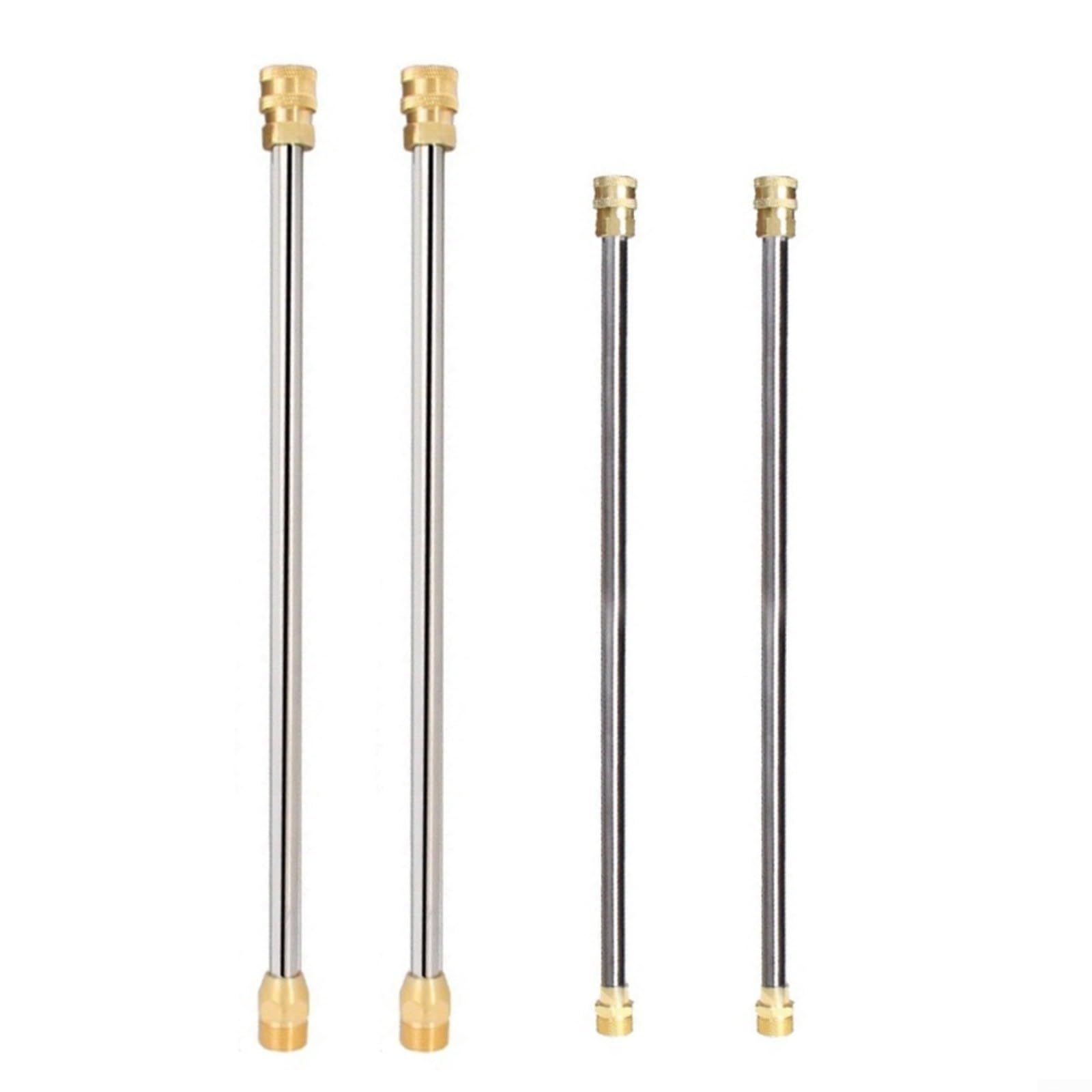 Prolunga Per Idropulitrice - 2 Aste Dritte 38 Cm + Asta Curva 90° 18 Cm, Connessione 1/4, 4000 PSI