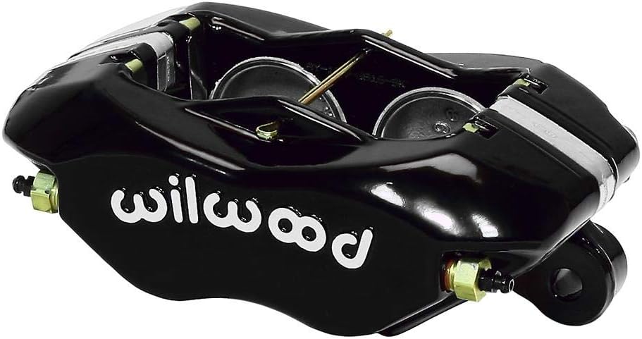Wilwood Brake Caliper, Dynalite, 4 Piston, Aluminum, Black Powder Coat, 13.06 in OD x 0.810 in Thick Rotor, 5.250 in Lug Mount, Each