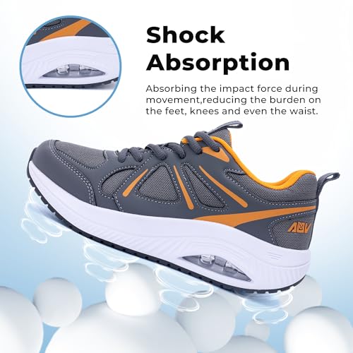 Image of QAUPPE Womens Walking Shoes with Arch Support Athletic Orthotic Sneakers for Women Foot Pain Relief