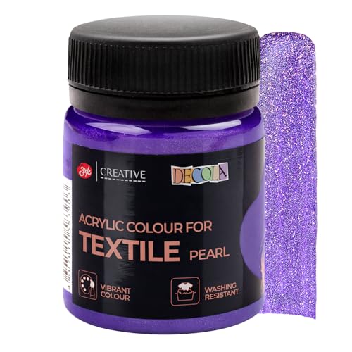 Decola Pintura Textil Efecto Purpurina Violeta 50ml | Colores Con Alta Pigmentación | Hecho Por Nevskaya Palitra