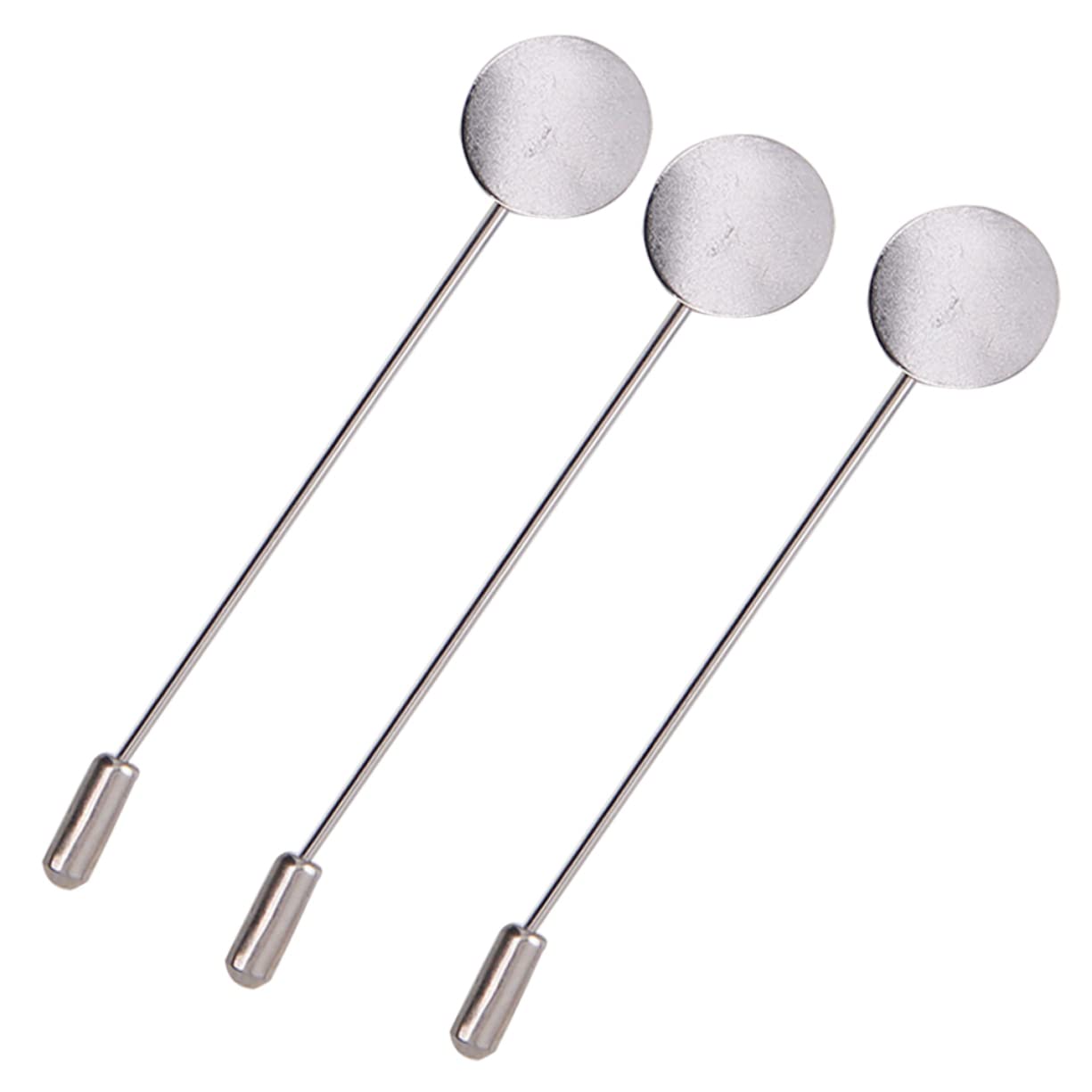 STOBOK 150piezas Tray De Seguridad Redondo Para Broches De Accesorios De Joyería Alfileres De Moda Para Sombreros Bufandas y Trajes Plateado