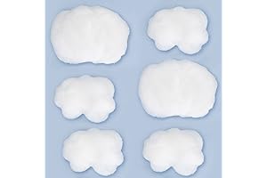 3D Artificial Cloud Backdrops Imitation Hanging Cotton Cloud Decorations Set of 6