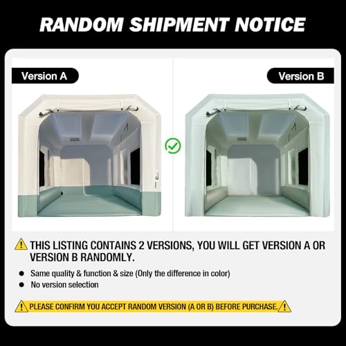 GORILLASPRO 13x10x8Ft Inflatable Paint Booth Tent with 550W Blower, Spray Tent with Air Filter System, Used for DIY Painting Car Truck Motorcycle Garage Furniture Parts Paint Renovation