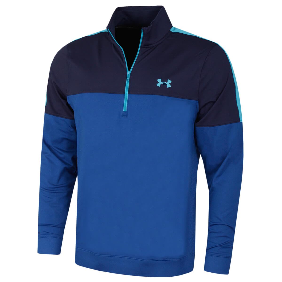 Under Armour Men's Blue Mirage-Midnight Navy-Glacier Blue Ua Storm Golf Sweater - Blue Mirage - L