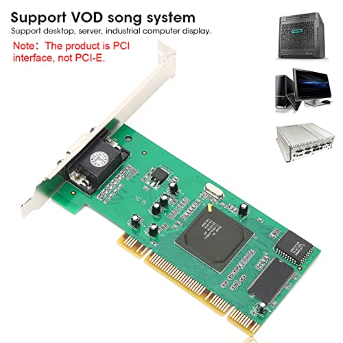 Image of Cuifati 8MB Graphics Card VGA PCI 32Bit for Server, Industrial Computer Multi-Display for Rage XL, 32Bit PCI VGA Video Card, 64Bit PCI-X Universal Video Card for Desktop Computers