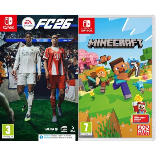 EA SPORTS FC 26 Standard Edition Switch | Videojuegos | Castellano + Minecraft: Nintendo Switch Edition, El embalaje puede variar