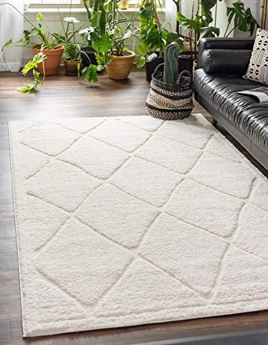 Tapete Rugs.com Lattice Shag 8'x10' Marfil