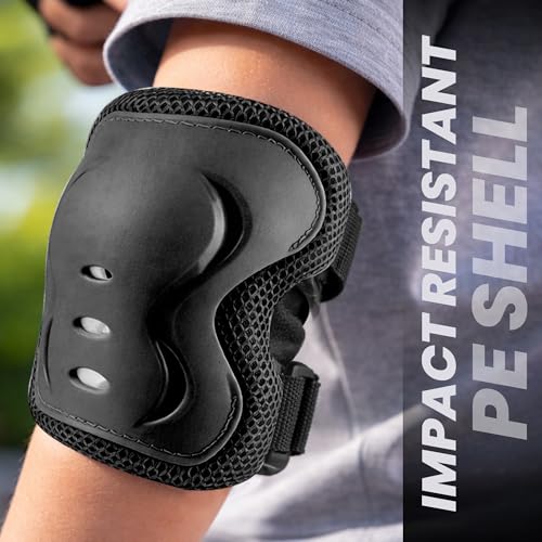 Image of JASPO Neo Kids Protective Gear Set | SX-4 | Knee Pads, Elbow Pads & Wrist Guards for Skating, Cycling & Skateboarding (Medium Size)