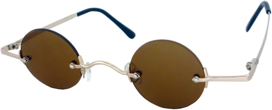 Teashade Sunglasses, Style 8, Gold Frame/Brown Lens