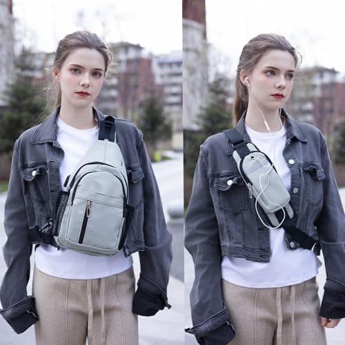 Image of JENAGREEN Sling Backpack Crossbody Sling Bag for Women Men, Multipurpose Travel Hiking Adjustable Chest Bag Casual Daypack