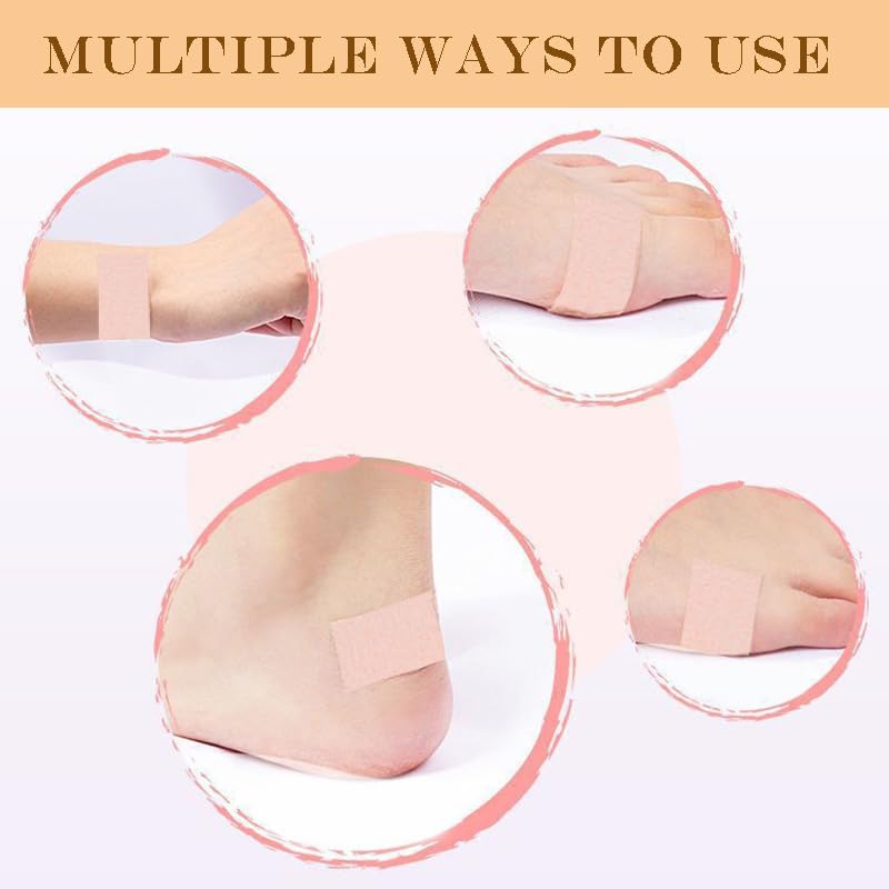 Image of 55 Sheets Moleskin for Feet Adhesive Mole Skin Patch for Feet, Shoes, Toes Prevention Tape Blister Prevention Blister Pads Reduce Friction Pain
