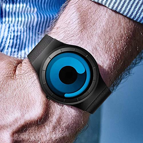 Image of VILAM Analog Unisex Watch (Blue Dial Black Colored Strap)