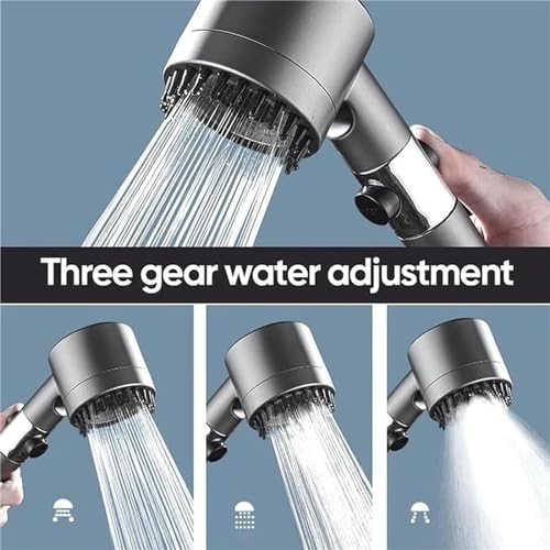 Marvulur Multifunctional Massage Showerhead - German Adjustable Pressure Handheld Shower with 5 Water Filters for Skin Beauty