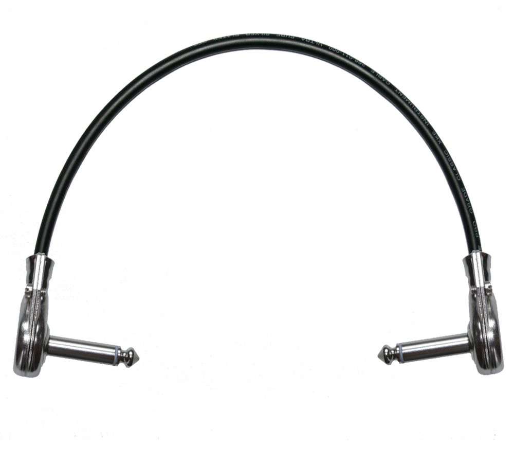designacable0.10m Custom Length Switchcraft Pancake Jacks FX Patch Lead Cable - Black