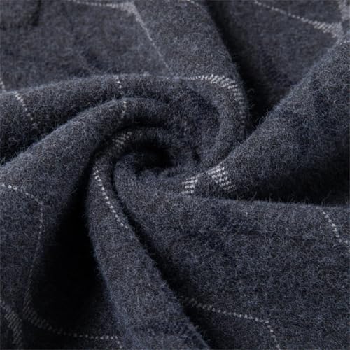 Men Wool Knit Sleeveless Sweater Thick Winter Basic V Neck Print Retro Vest4