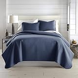 Southshore Fine Linens Vilano Springs Quilt Set, Dark Blue, Twin/Twin XL (2-Piece)