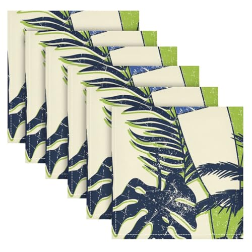 Servilletas de Tela Set de 6 Palm Leaf 50.5x50.5 cm miniatura 2