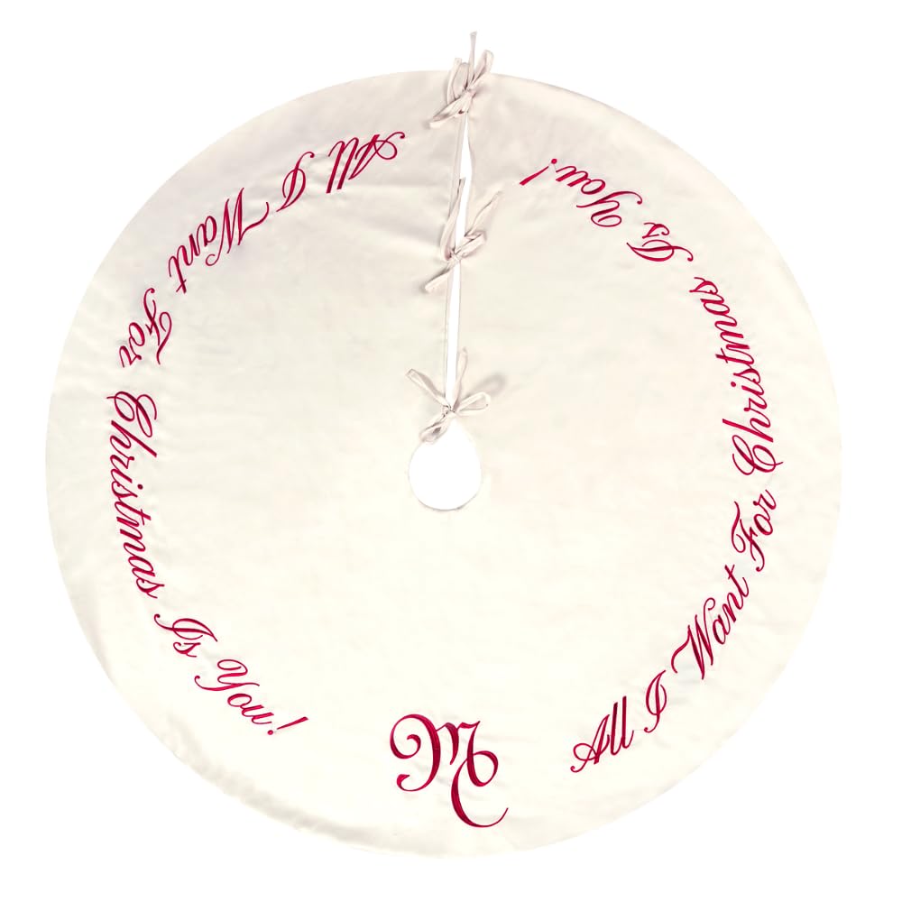 Mariah Carey Pearl White Official All I Want For Christmas Is You Tree Skirt