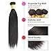 Brazilian Virgin Human Hair Straight 3 Bundles Human Hair With Lace Closure Grade 8A 100% Unprocessed Human Hair Bundles With Silk Closure Free Part Natural Black 8 10 12 with 8
