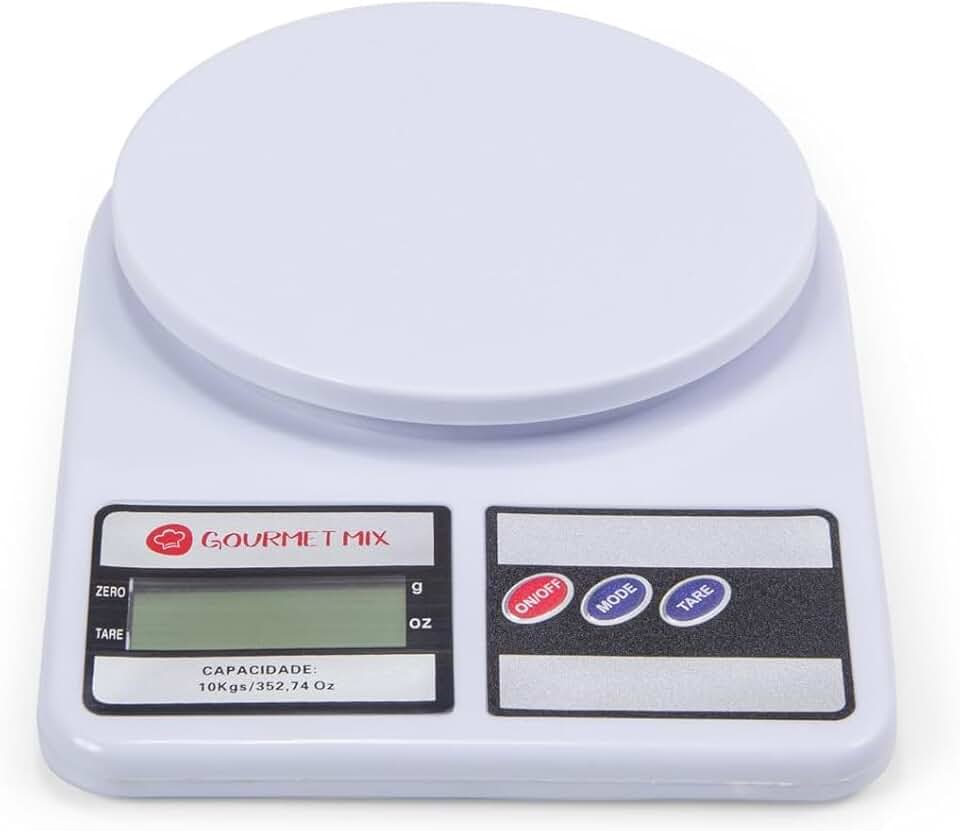 Balança de Cozinha Digital de Precisão até 10Kg Compacta para Receitas Doces e Salgadas, artesanato, delivery e laboratórios