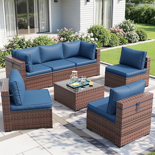 Amopatio 7-Piece Waterproof Modular Outdoor Patio Set