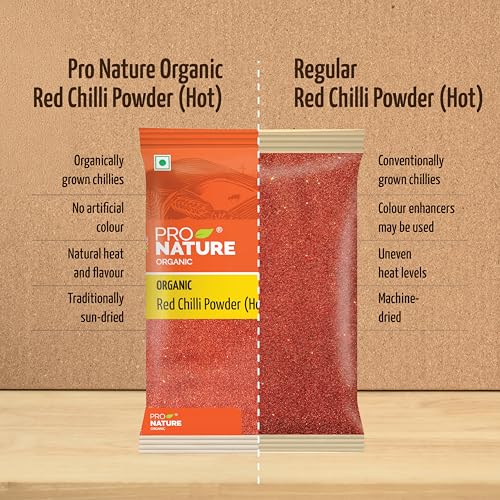 Image of Pro Nature 100% Organic Red Chilli Powder (Hot) - 100 G (Pack of 2)