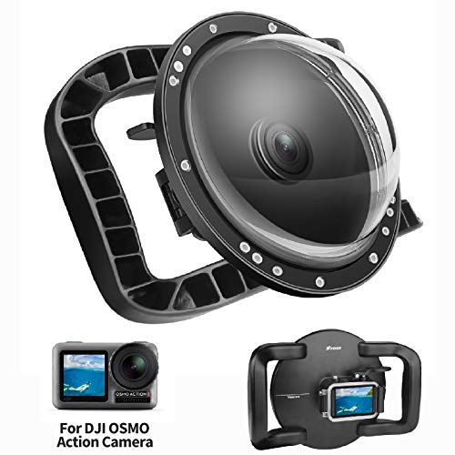 SHOOT Dome Port para dji Osmo Action Cámara,Alojamiento Impermeable Buceo Cubierta de Lentes para dji Osmo Action Subacuática Carcasa Accesorios