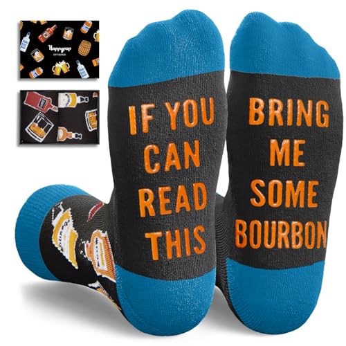 HAPPYPOP Drink Gifts for Men Women - Bourbon Whiskey Coffee Socks...