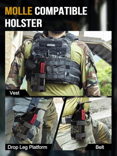 Image of OneTigris Right-Handed Nylon Pistol Holster, Belt & MOLLE Compatible
