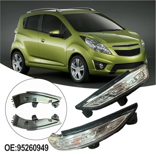 Luz direccional de espejo Spark 2011-2017 intermitente lateral negro ABS 3