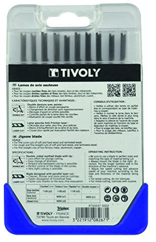 Tivoly xt505370002 Saw Blades, Gray, Set of 10 Pieces - Image 2