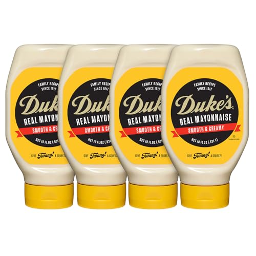 Image of Duke's Real Mayonnaise Squeeze Bottle - Original Smooth & Creamy Taste, 18 Ounce (Pack of 4)