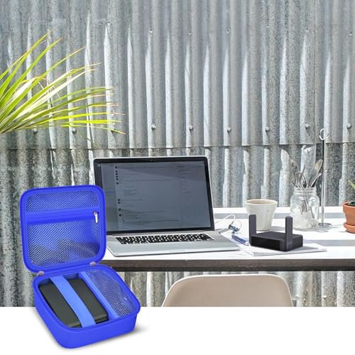 Image of Case Compatible with GL-BE3600 /SFT1200 / MT3000 / AXT1800 / MT1300 / A1300 for Glinet Travel Router for Hotel WiFi, Portable Router Storage Holder for Gl.inet Slate 7 Router Accessories(Box Only) - Blue